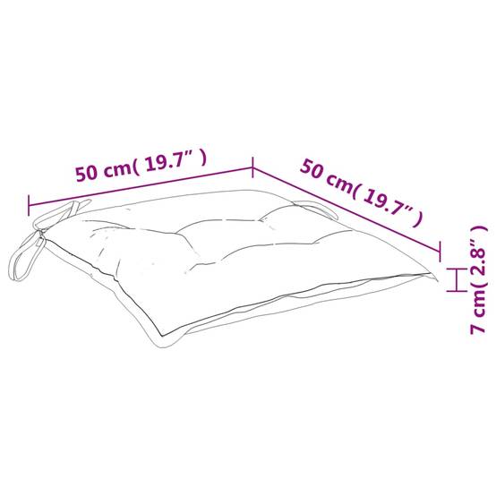 Lot de 6 Galettes de Chaise 50x50 Tissu Oxford Confortables avec Liens pour Extérieur Anthracite – ComfortXL Outdoor Living - Image 9