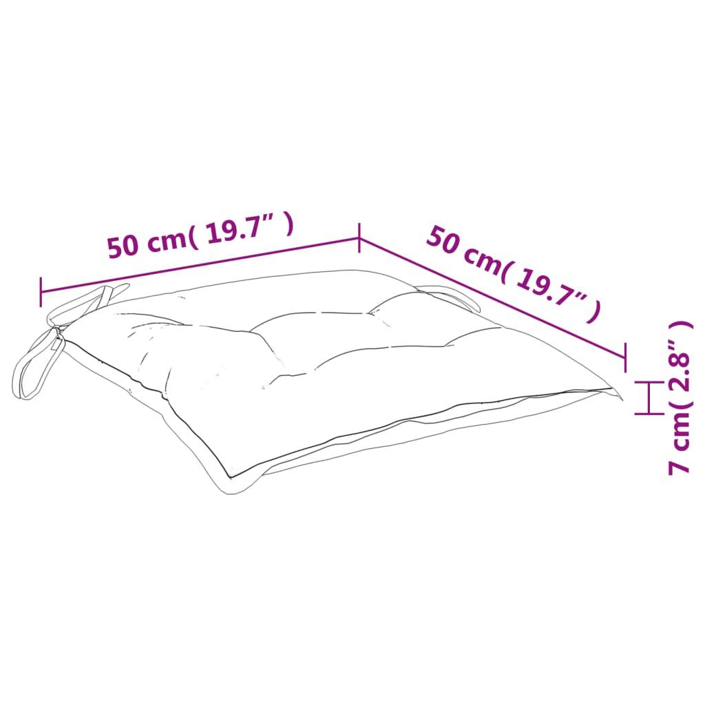Lot de 6 Galettes de Chaise 50x50 Tissu Oxford Confortables avec Liens pour Extérieur Anthracite – ComfortXL Outdoor Living - Image 9