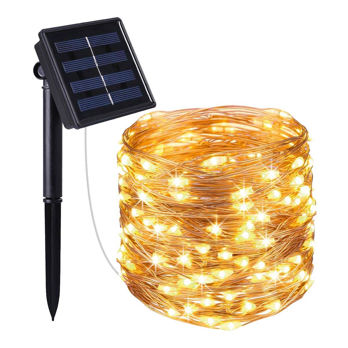 Lumisky - Guirlande lumineuse solaire 200 micro leds SKINNY Cuivre Cuivre 21,5M - Image 1