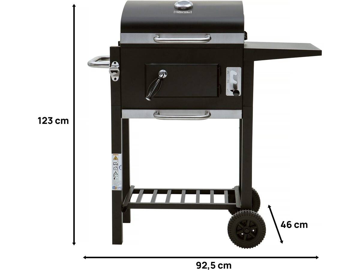 Barbecue Charbon De Bois "vicomte" - 92.5 X 46 X 123 Cm -habitat Et Jardin - Image 3