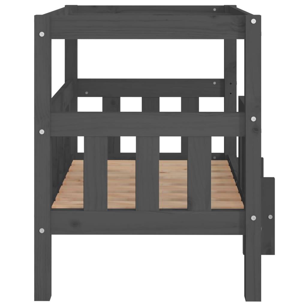 Vidaxl - Lit pour chien Gris 75,5x63,5x70 cm Bois de pin solide vidaXL 822379 - Image 7