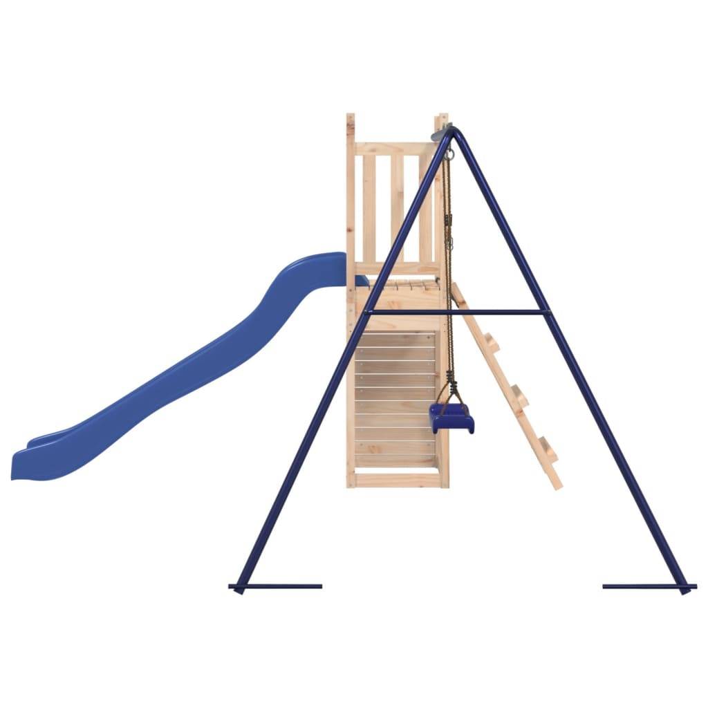 Helloshop26 - Aire de jeux d'extérieur balançoires toboggan portiques robuste jeux jardin 237 x 321 x 169 cm bois de pin massif - Image 4
