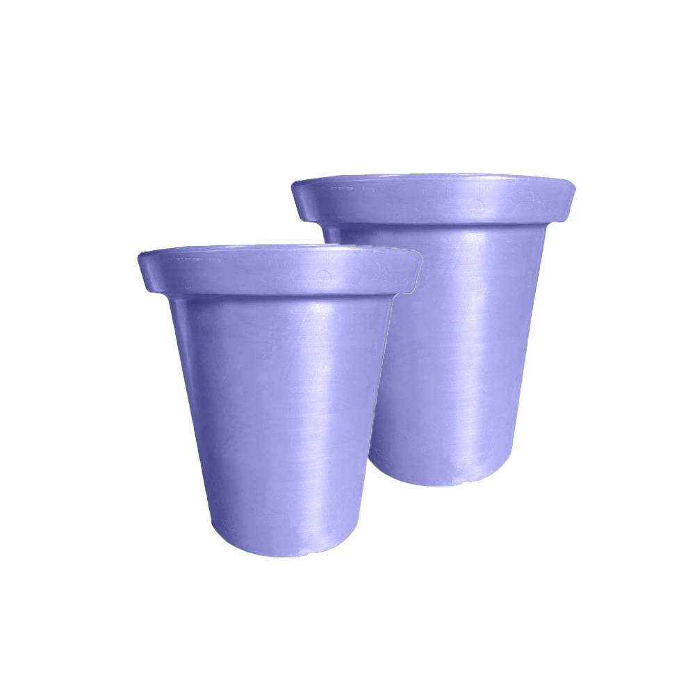 Pot de fleurs rond xxl delight 760l-lot de 2 - plast'up rotomoulage - Image 1
