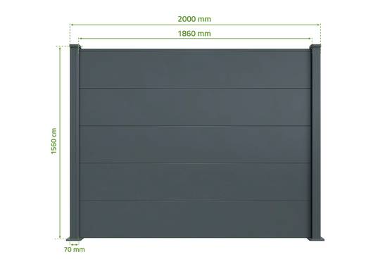 CASANOOV - Clôture aluminium lames larges 10m H.150 gris anthracite - ALPIS - Image 5