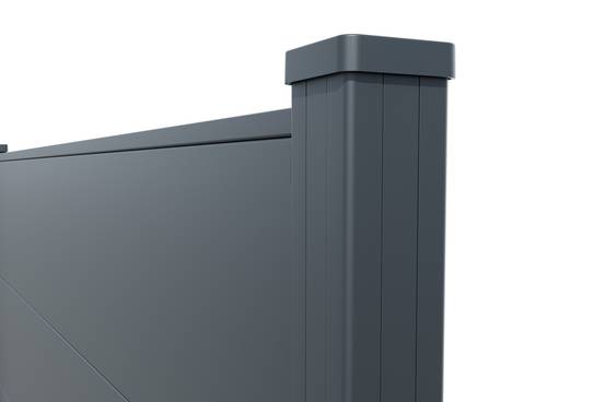 CASANOOV - Clôture aluminium lames larges 10m H.150 gris anthracite - ALPIS - Image 7