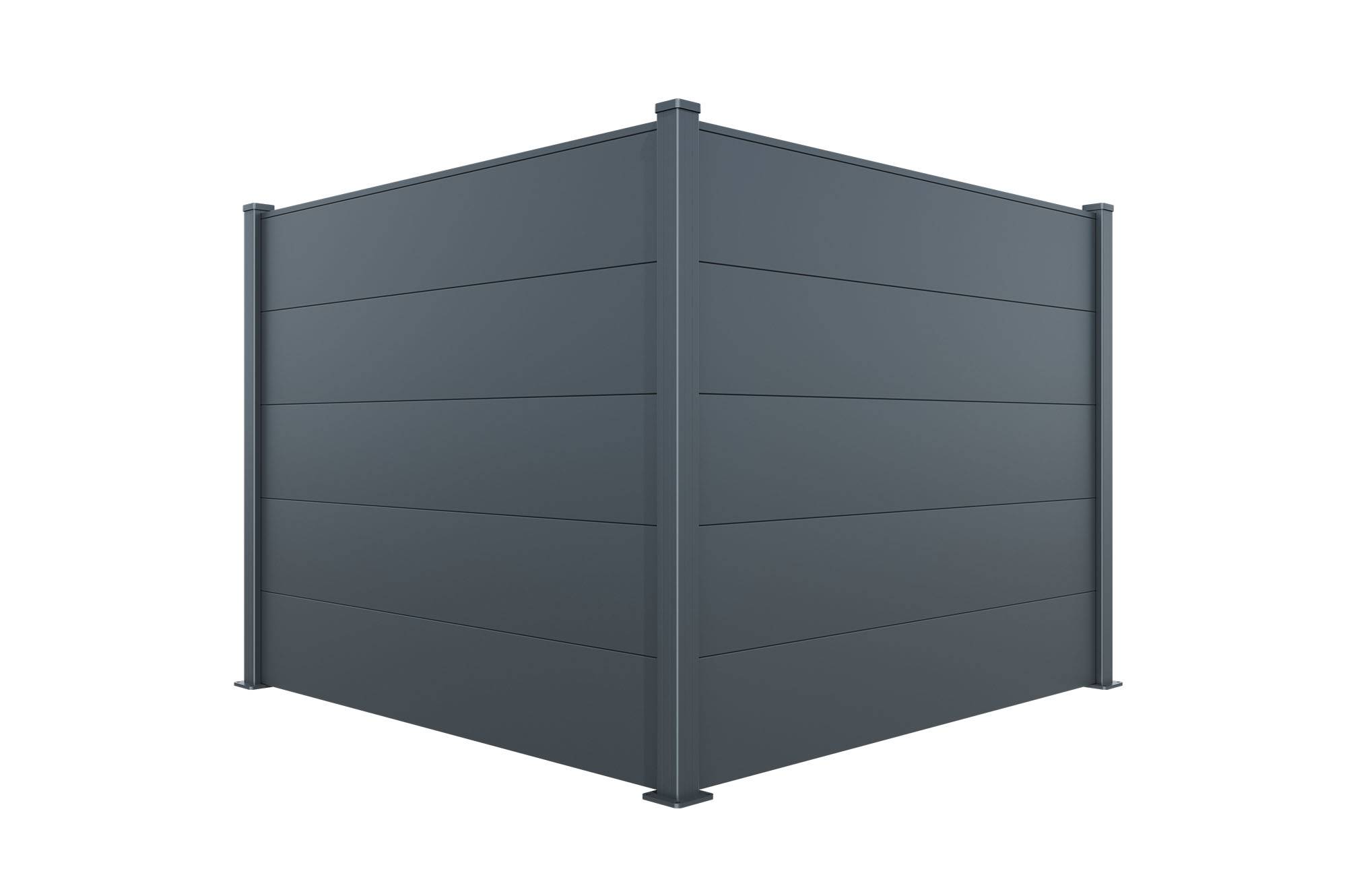 CASANOOV - Clôture aluminium lames larges 10m H.150 gris anthracite - ALPIS - Image 4