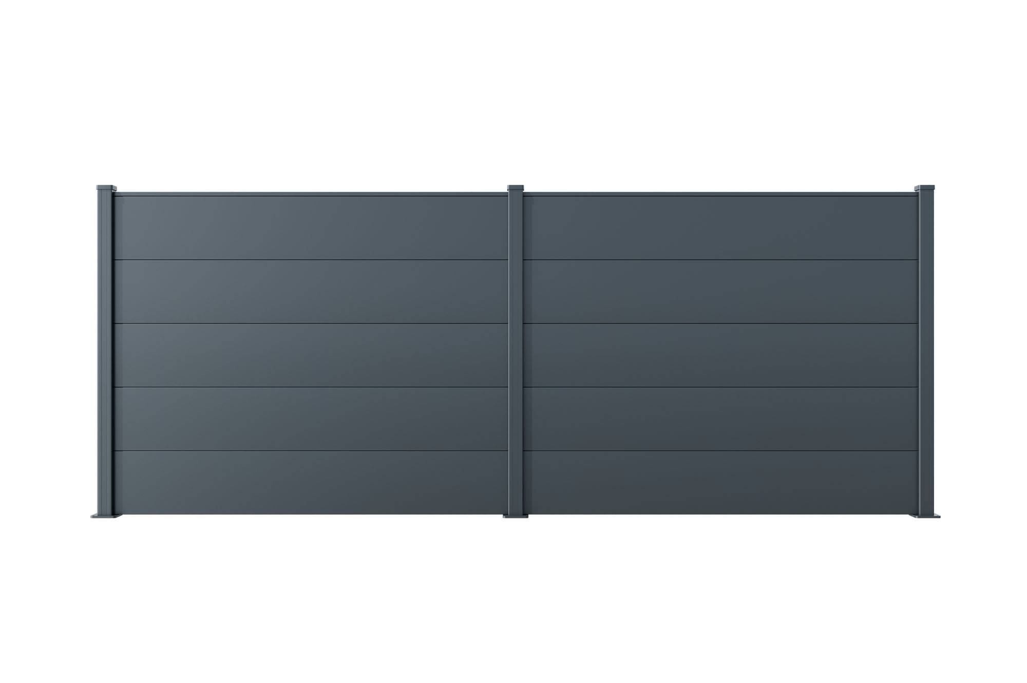 CASANOOV - Clôture aluminium lames larges 10m H.150 gris anthracite - ALPIS - Image 3