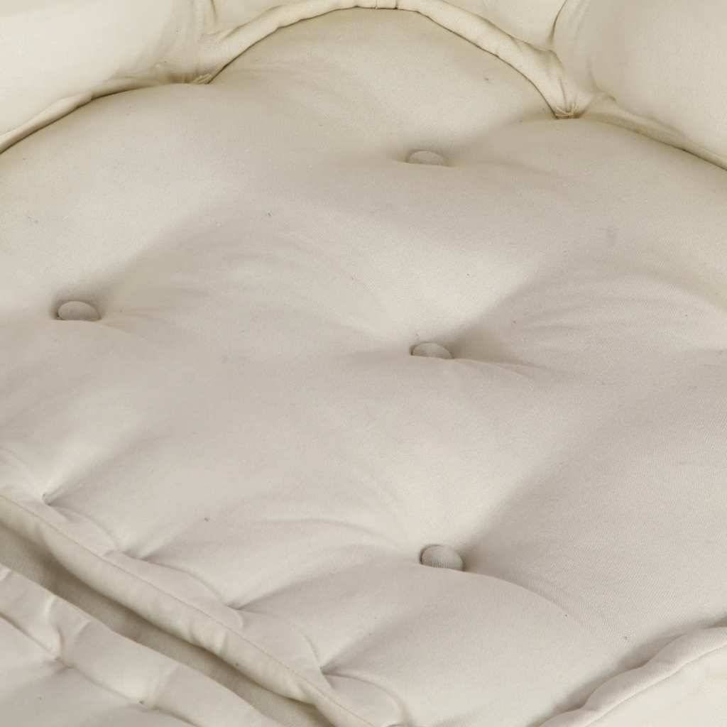 Canapé modulaire tissu coton crème 140 x 70 x 36 cm - PANGIVO - Image 9