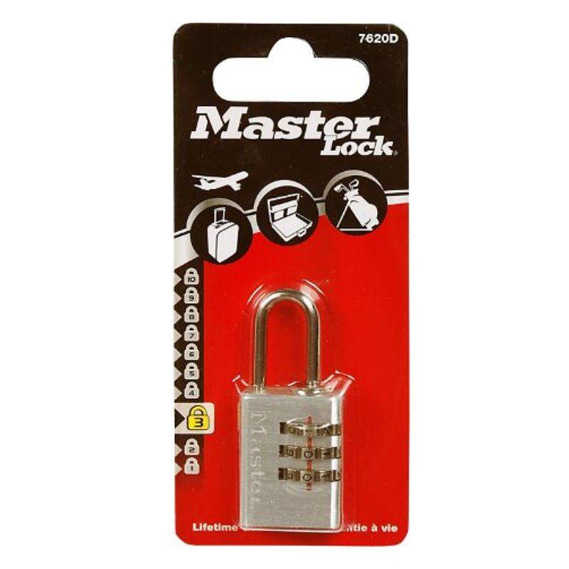 Cadenas à combinaison programmable MASTER LOCK chrome 20mm anse d.3xh.21mm Master lock - Image 2