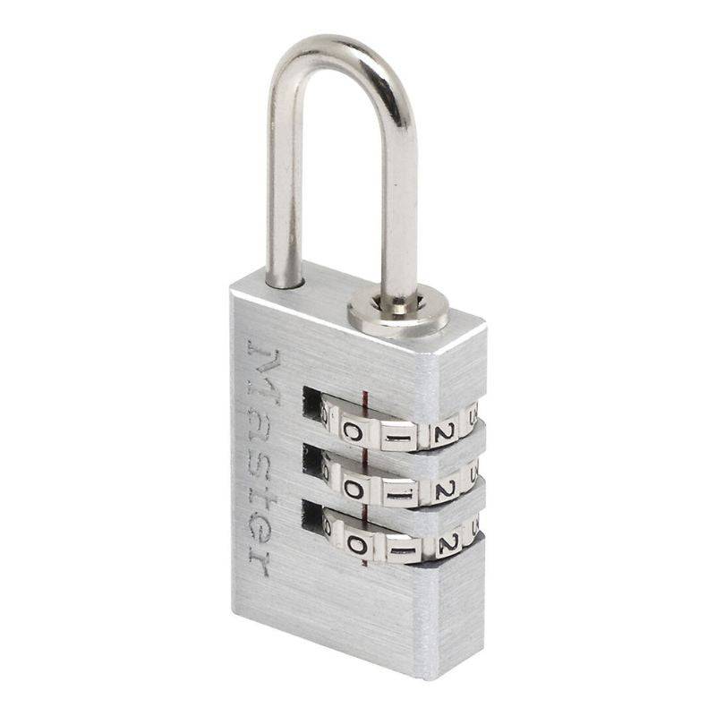 Cadenas à combinaison programmable MASTER LOCK chrome 20mm anse d.3xh.21mm Master lock - Image 1