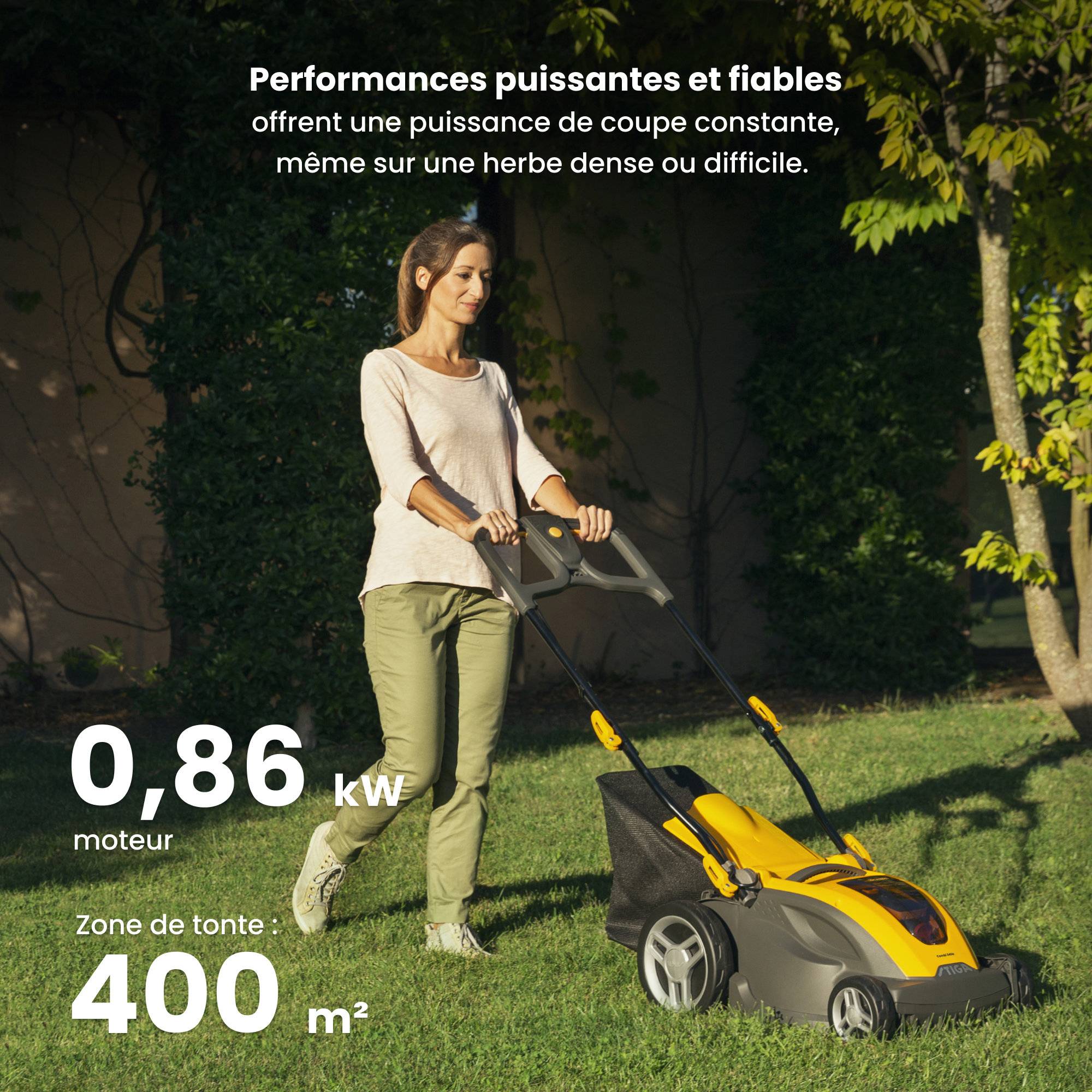 Stiga - Tondeuse Combi340e Kit, panier 40L, batterie 48V (4Ah), max. 350m² - STIGA - Image 6