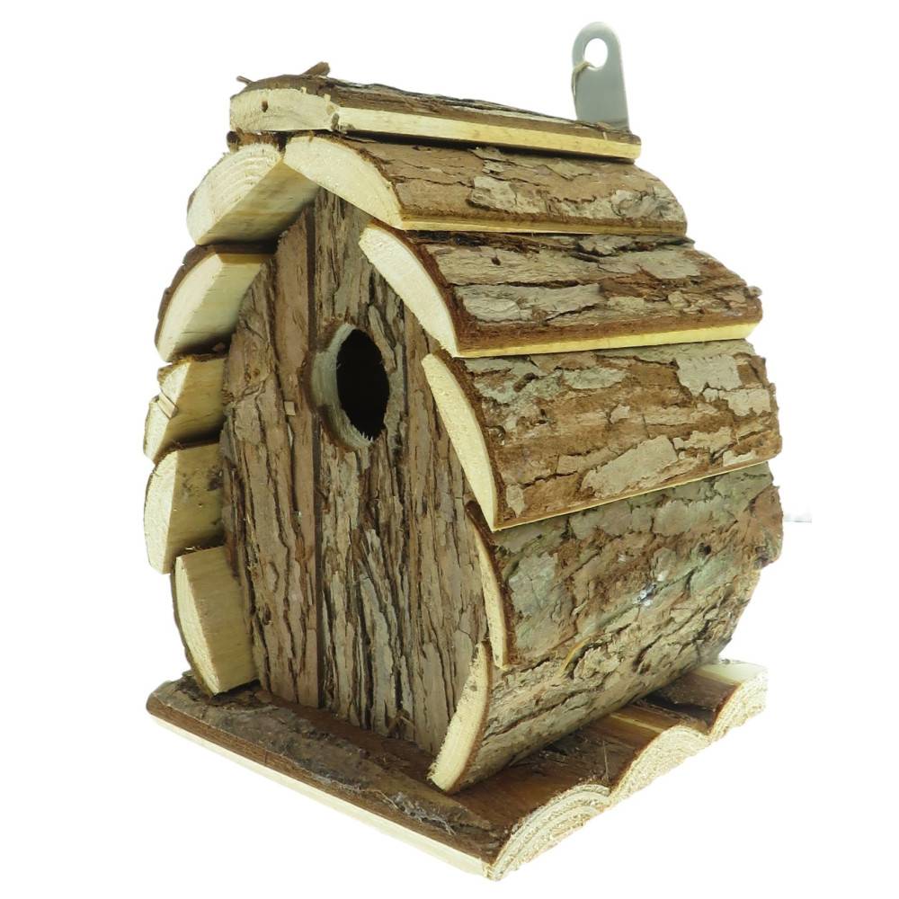 animallparadise - Nichoir en bois naturel, GUIDO, 13 X 13 X 17 cm,  pour oiseaux - Image 1