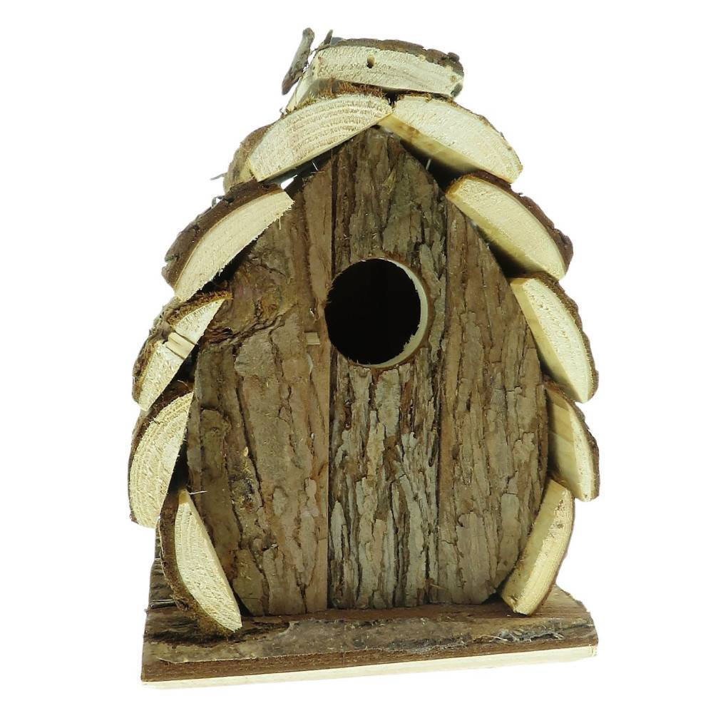 animallparadise - Nichoir en bois naturel, GUIDO, 13 X 13 X 17 cm,  pour oiseaux - Image 4