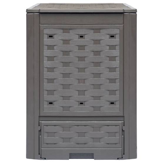 Composteurs de jardin plastique marron 60 x 60 x 83 cm - PANGIVO - Image 2