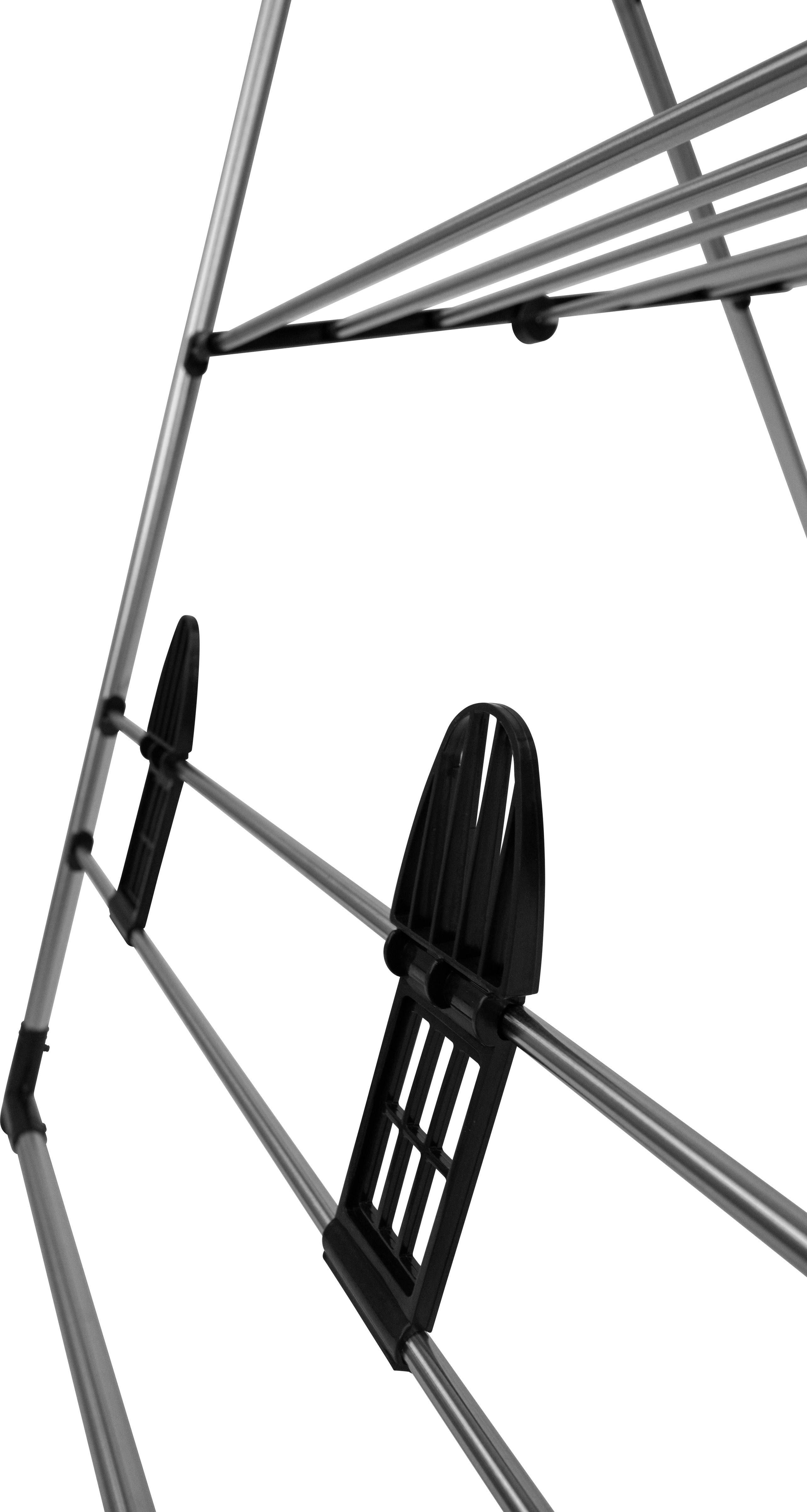 Séchoir linge modèle T inox avec porte-chaussures - PRACTO HOME - Image 7