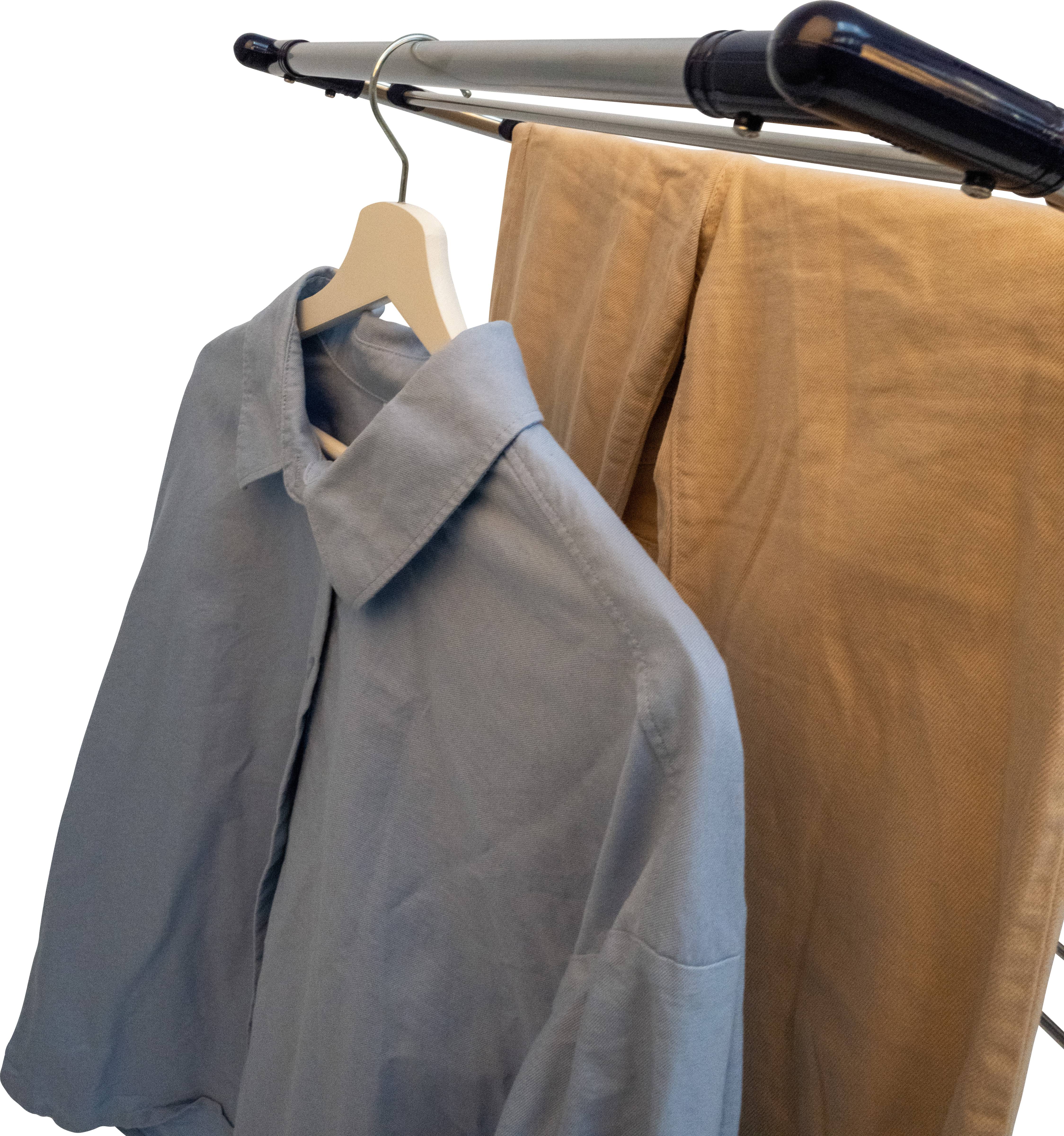 Séchoir linge modèle T inox avec porte-chaussures - PRACTO HOME - Image 6