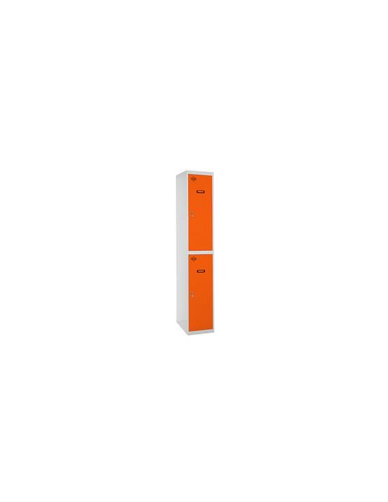 Casier-armoire Simonlocker Prof.dism.tandem 1/2 400 Ini Gr/oran Gris/orange 1800x400x500 - Simonrack