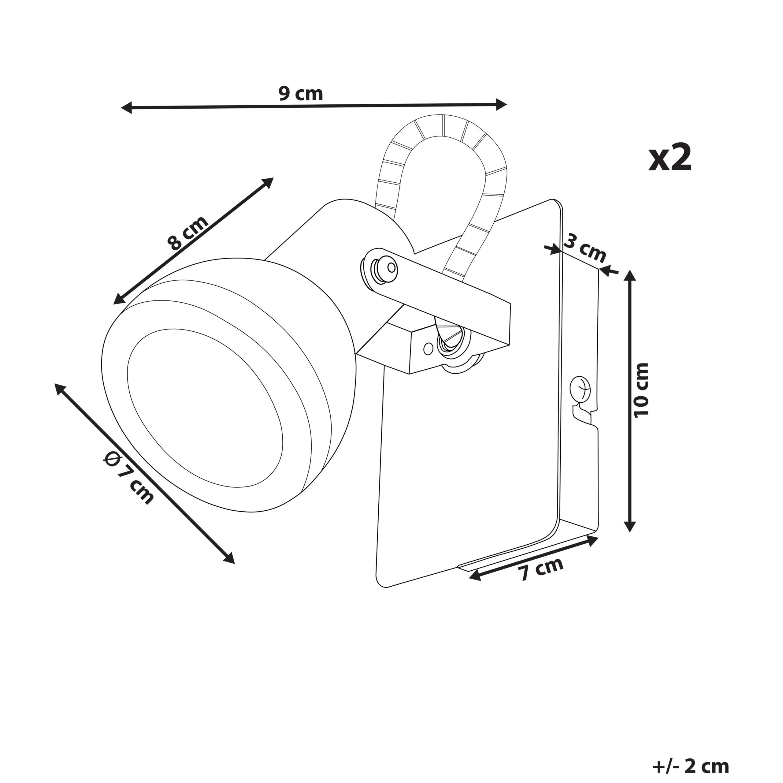 Beliani - Lampes projecteur Métal Blanc BARO - Beliani - Image 3