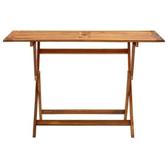 Table de jardin - Table Extérieure - Table De Patio pliable 120x70x75 cm Bois d'acacia massif - Image 1
