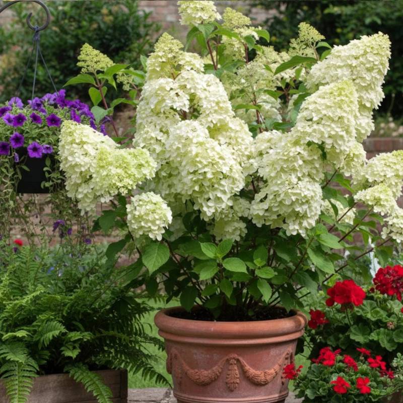 Hortensia paniculata Diamantino® 'Ren101', Hydrangea paniculata à fleurs Blanche - feuillage Caduc - Pot de 1,5L - 10/20 cm-  hauteur à maturité De 1, - Image 3