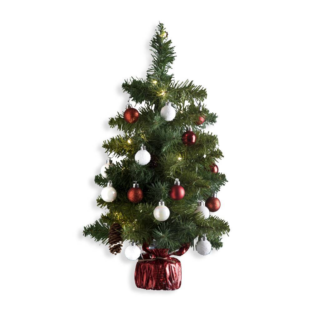 Sans Marque - Petit sapin de Noël décoré - 50 cm - Image 2