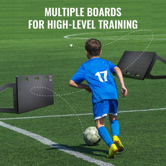VEVOR Planche rebond football 115x45cm PEHD, 2 angles, entraînement passe/tir, enfants/adultes. - Image 6