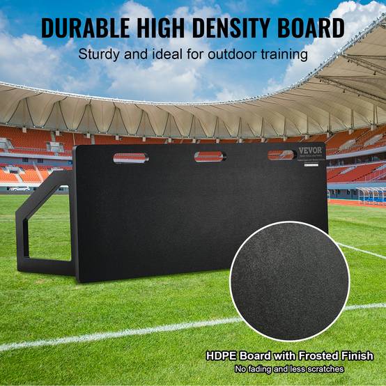 VEVOR Planche rebond football 115x45cm PEHD, 2 angles, entraînement passe/tir, enfants/adultes. - Image 4