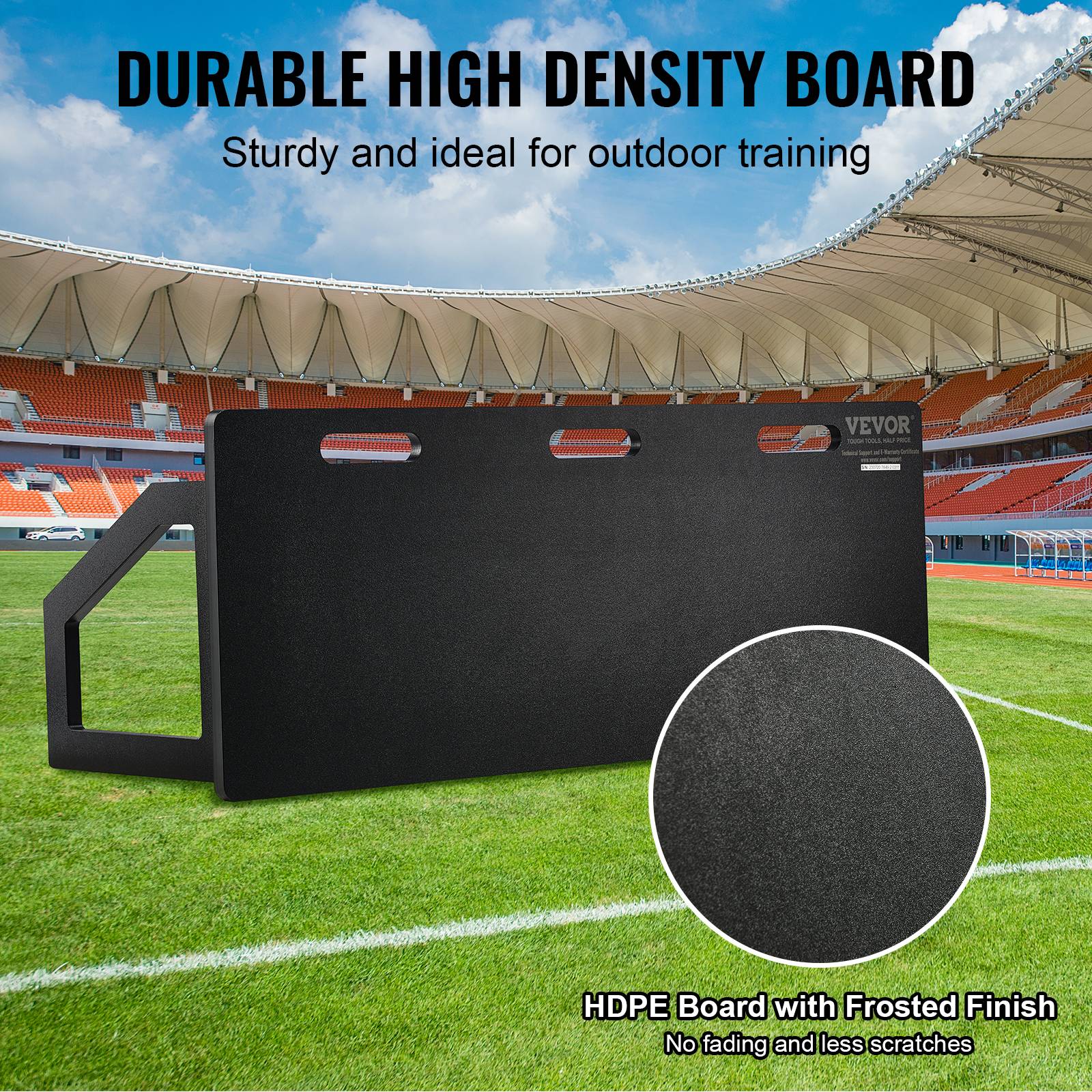 VEVOR Planche rebond football 115x45cm PEHD, 2 angles, entraînement passe/tir, enfants/adultes. - Image 4