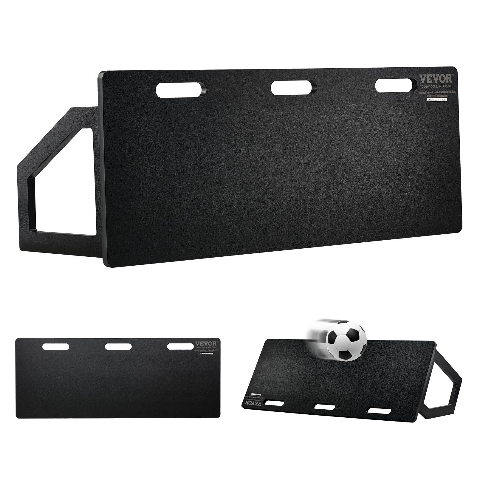 VEVOR Planche rebond football 115x45cm PEHD, 2 angles, entraînement passe/tir, enfants/adultes.