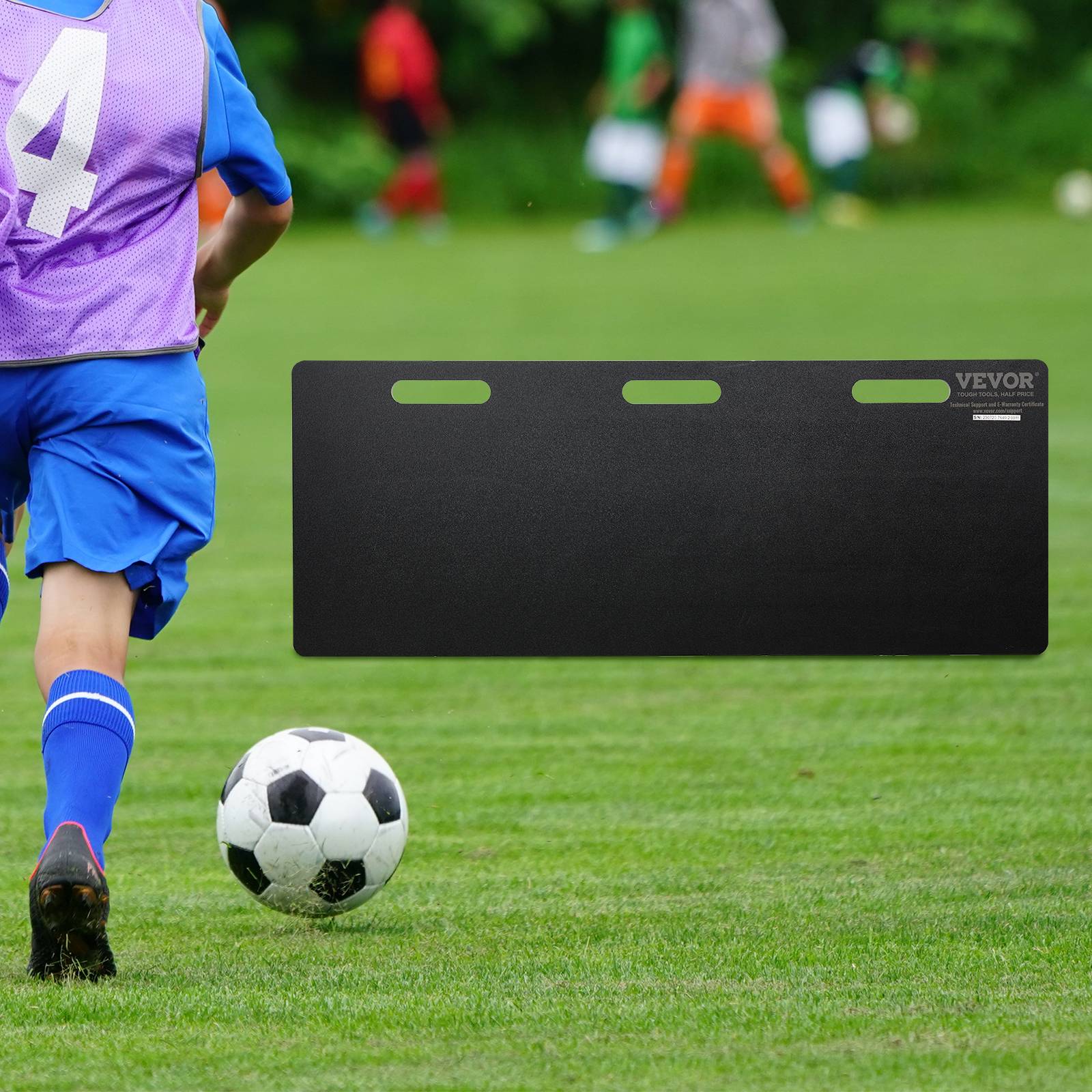 VEVOR Planche rebond football 115x45cm PEHD, 2 angles, entraînement passe/tir, enfants/adultes. - Image 8