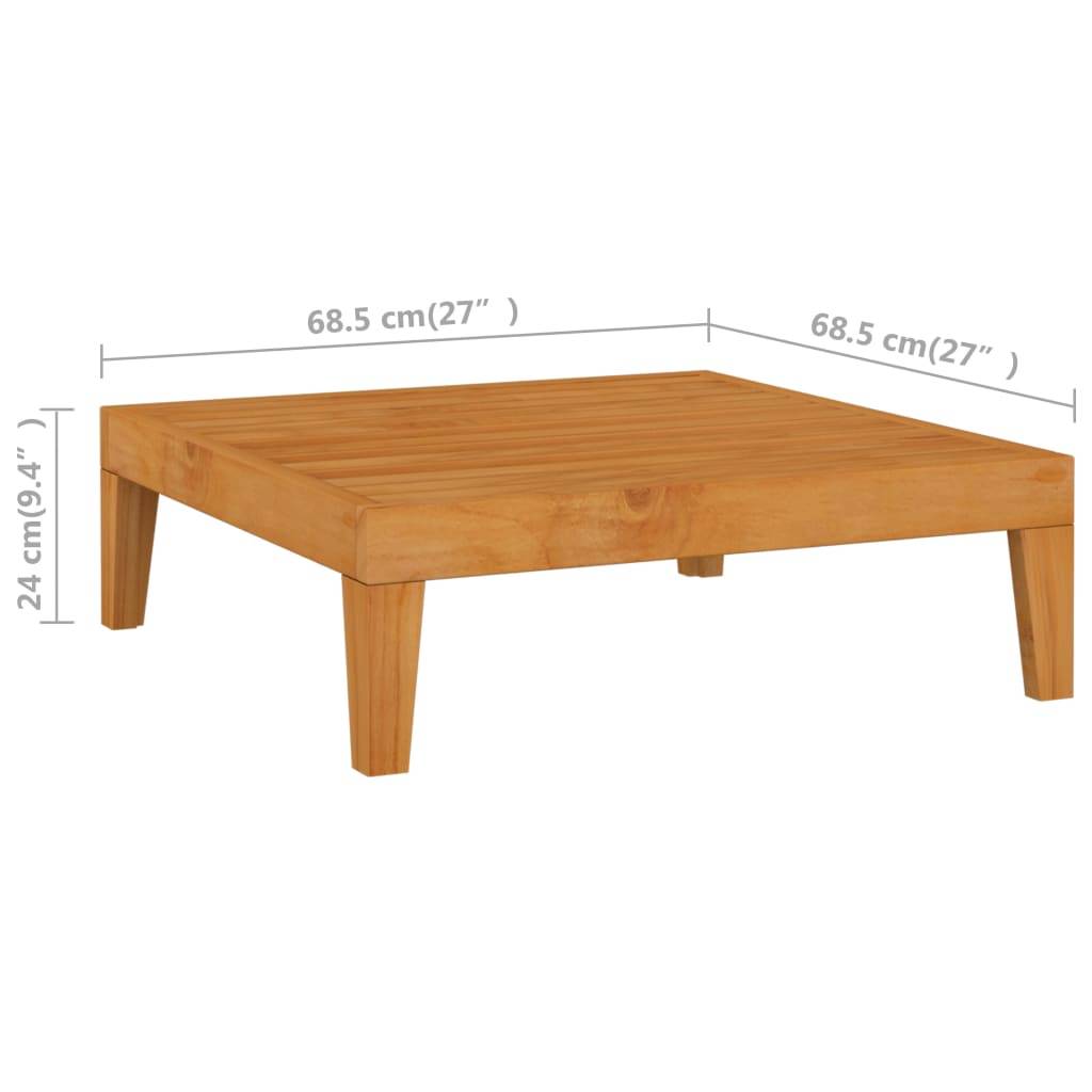 Helloshop26 - Salon de jardin meuble d'extérieur ensemble de mobilier 11 pièces avec coussins bois d'acacia solide - Image 8