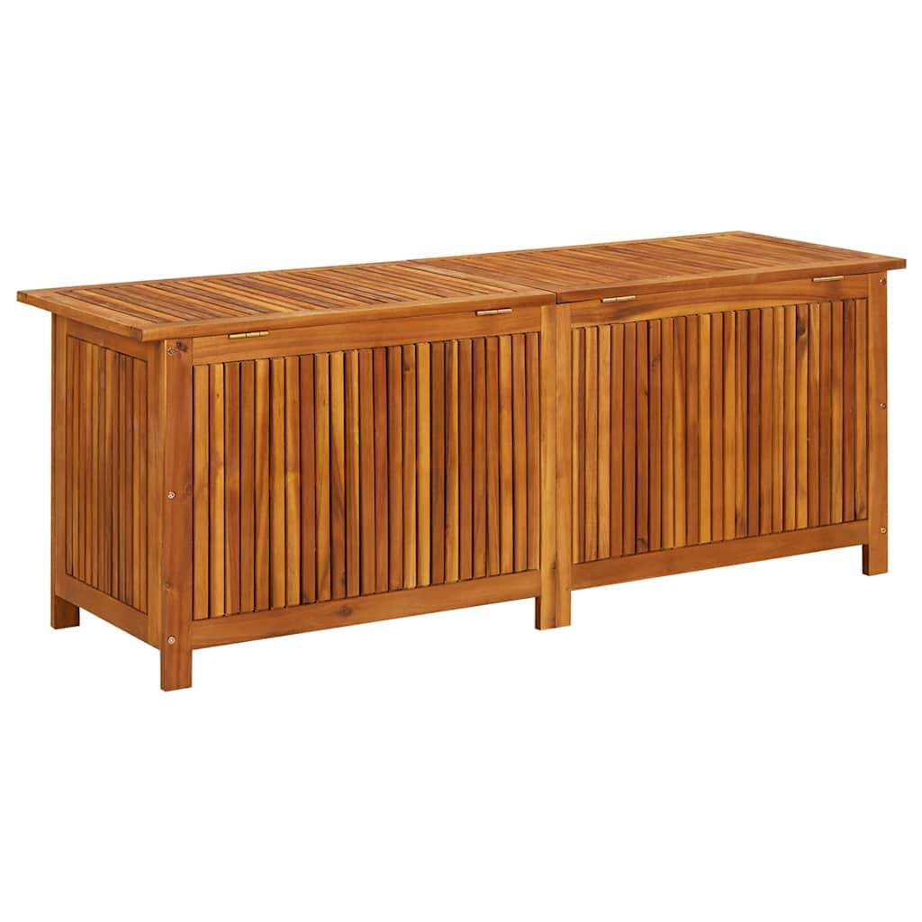 Coffre de jardin bois d'acacia naturel 150 x 50 x 58 cm - PANGIVO - Image 6