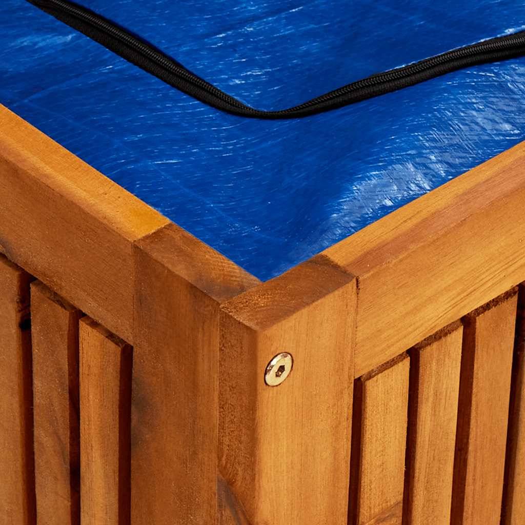 Coffre de jardin bois d'acacia naturel 150 x 50 x 58 cm - PANGIVO - Image 10