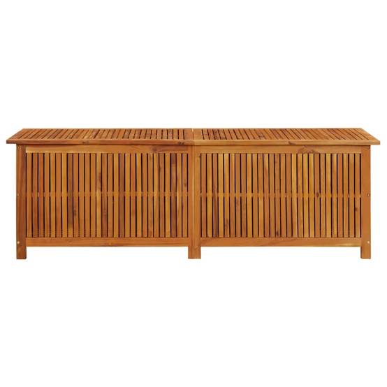 Helloshop26 - Coffre boîte meuble de jardin rangement 175 x 50 x 58 cm bois d'acacia solide - Image 2