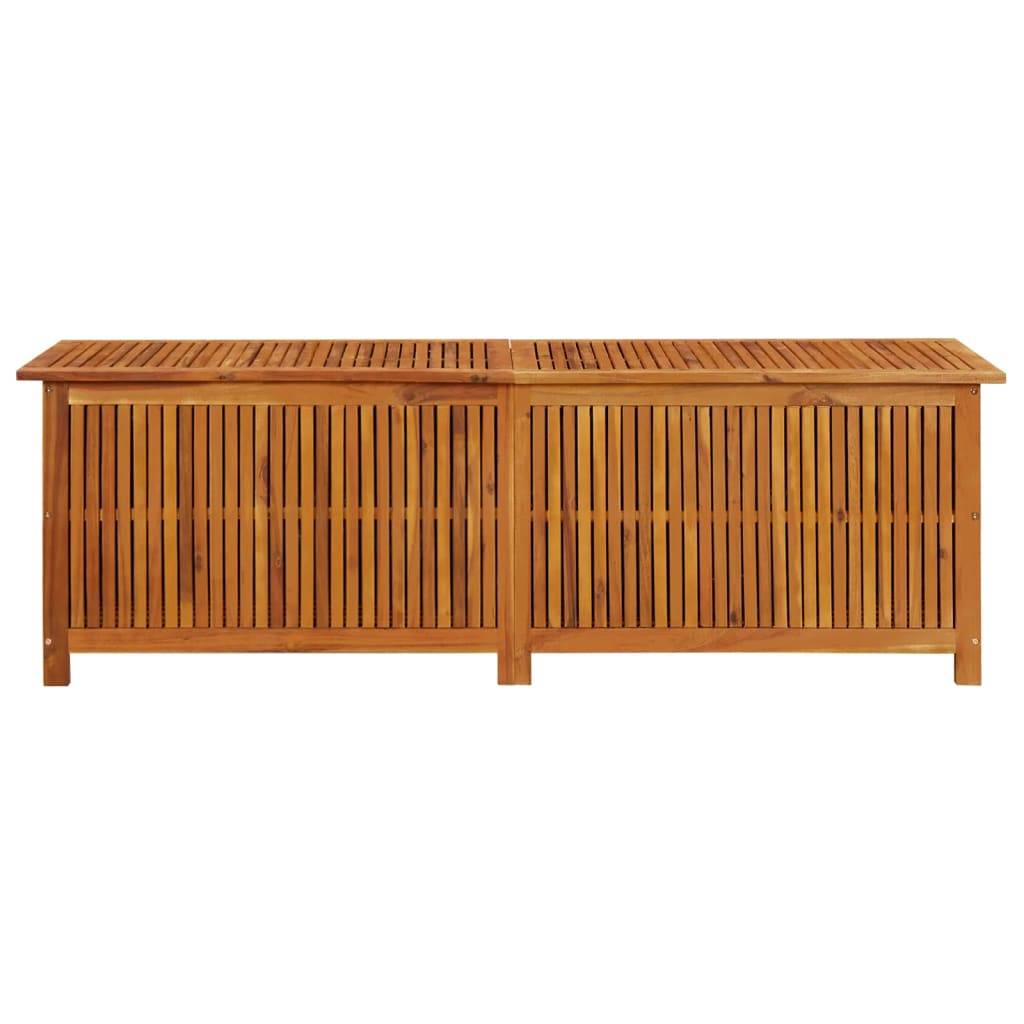 Helloshop26 - Coffre boîte meuble de jardin rangement 175 x 50 x 58 cm bois d'acacia solide - Image 2