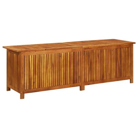 Helloshop26 - Coffre boîte meuble de jardin rangement 175 x 50 x 58 cm bois d'acacia solide - Image 4