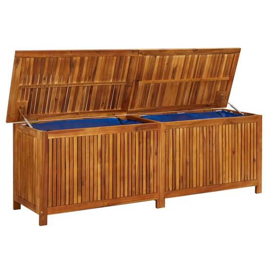 Helloshop26 - Coffre boîte meuble de jardin rangement 175 x 50 x 58 cm bois d'acacia solide - Image 5