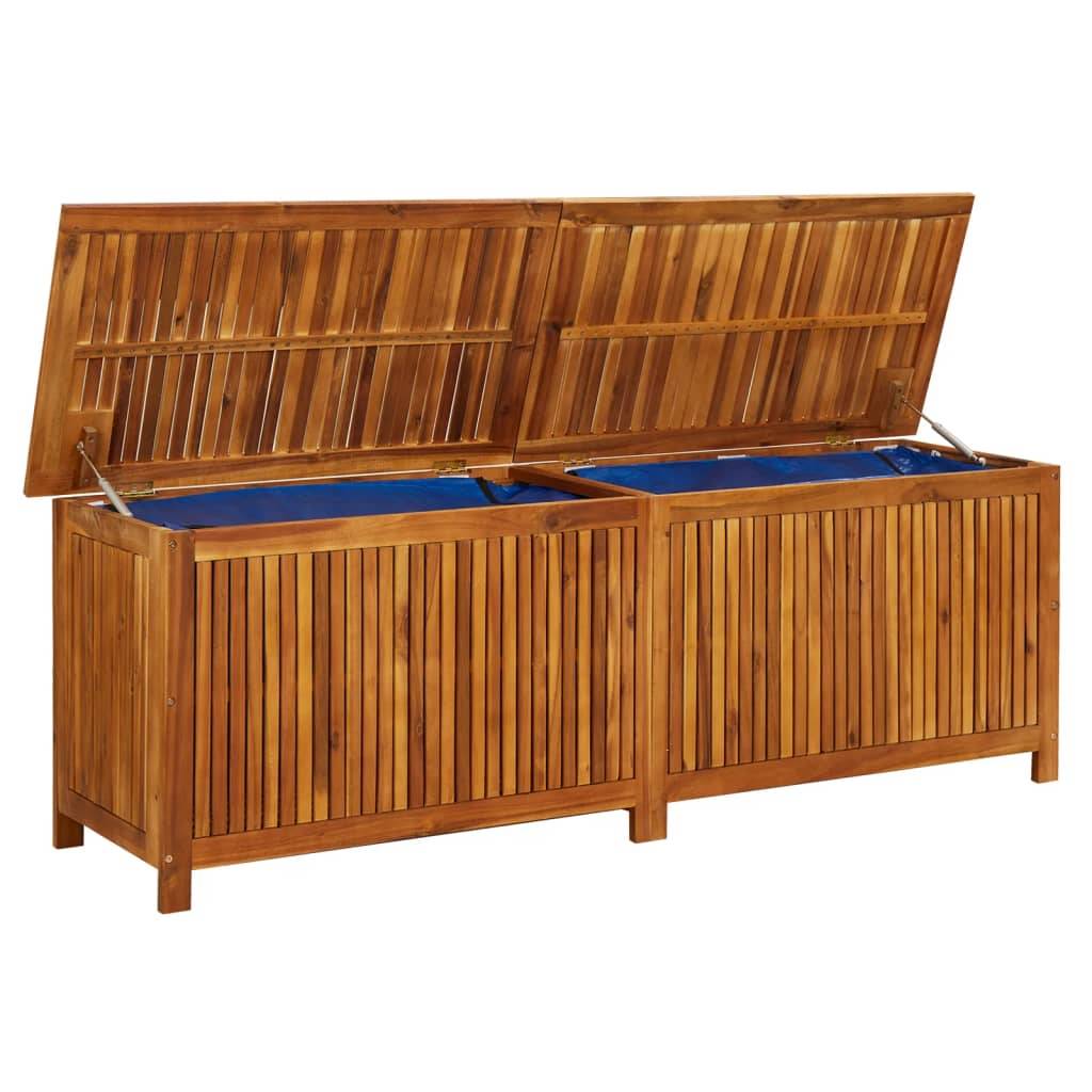Helloshop26 - Coffre boîte meuble de jardin rangement 175 x 50 x 58 cm bois d'acacia solide - Image 5