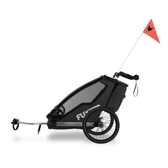 FUXTEC - Remorque vélo noire - FUXTEC Sport Cruiser - charge max. 45kg, 2 ceintures 5 points, Enfants Poussette Pliable - Image 5