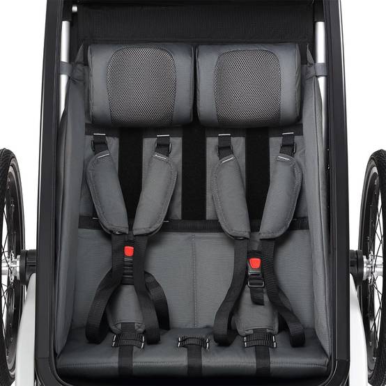 FUXTEC - Remorque vélo noire - FUXTEC Sport Cruiser - charge max. 45kg, 2 ceintures 5 points, Enfants Poussette Pliable - Image 3