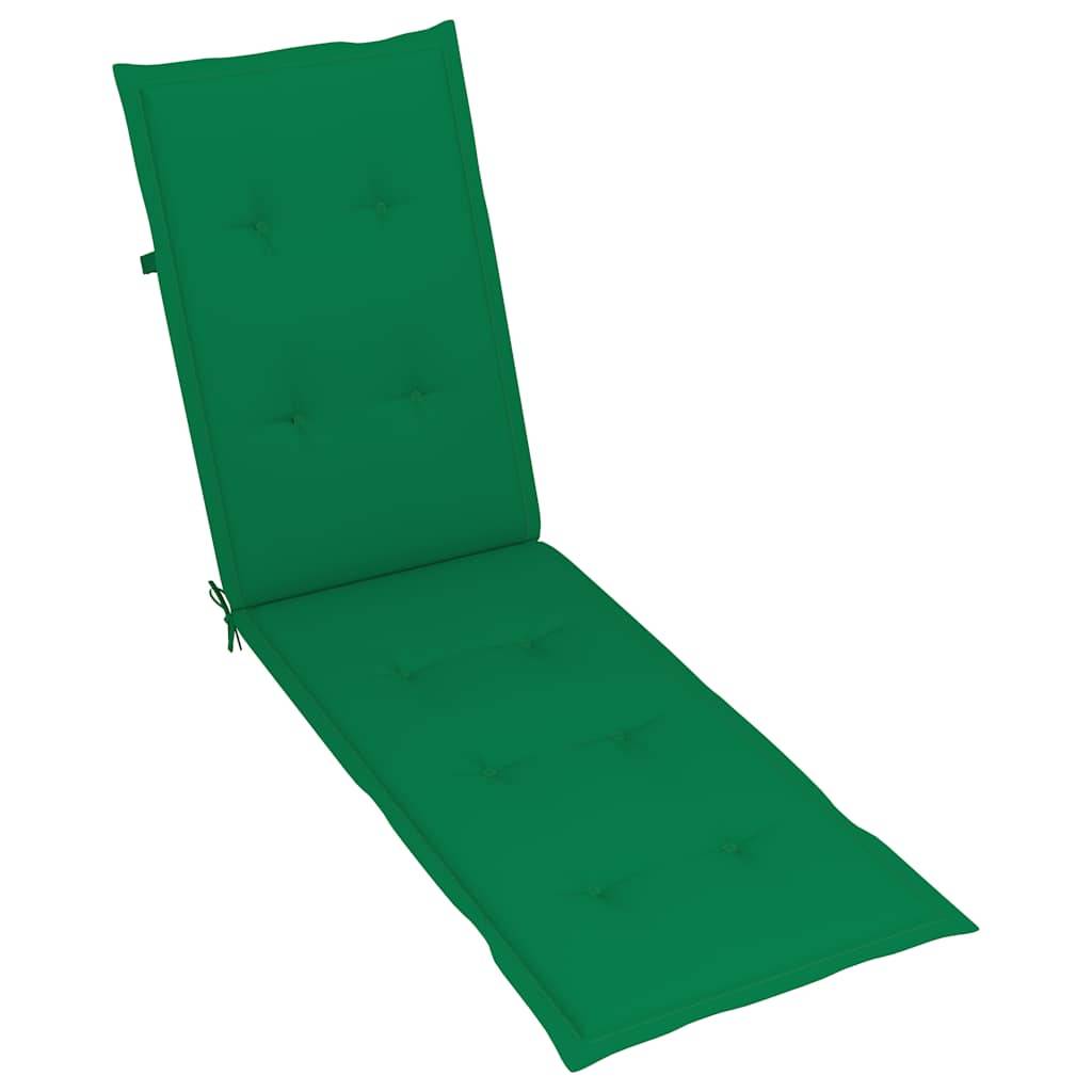 Chaise longue | Transat | Bain de soleil d'extérieur repose-pied et coussin Acacia solide - Image 7
