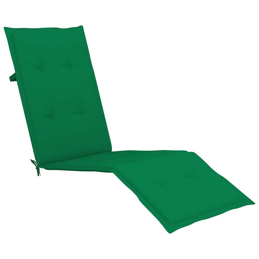 Chaise longue | Transat | Bain de soleil d'extérieur repose-pied et coussin Acacia solide - Image 6