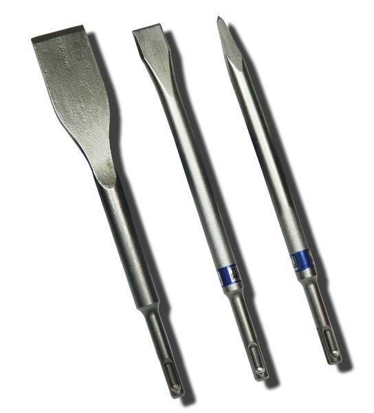 Bosch - Set de 3 burins BOSCH LongLife Pointu, Plat et Bêche - SDS-Plus - 2607019159
