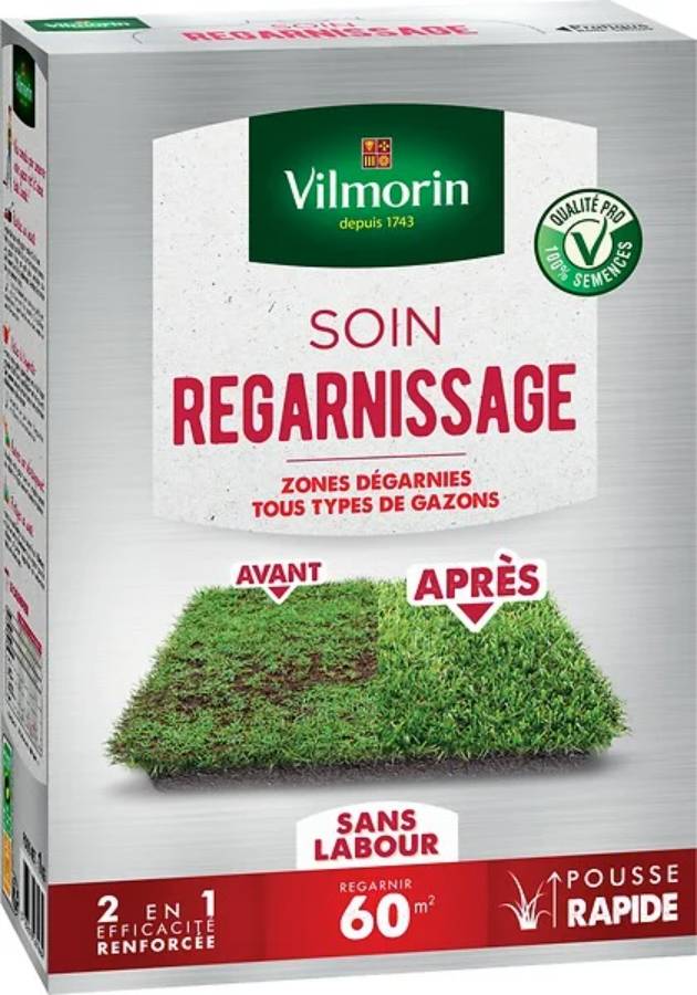 Vilmorin - Soin regarnissage 2 en 1 Vilmorin boîte de 1 kg - 60 m²