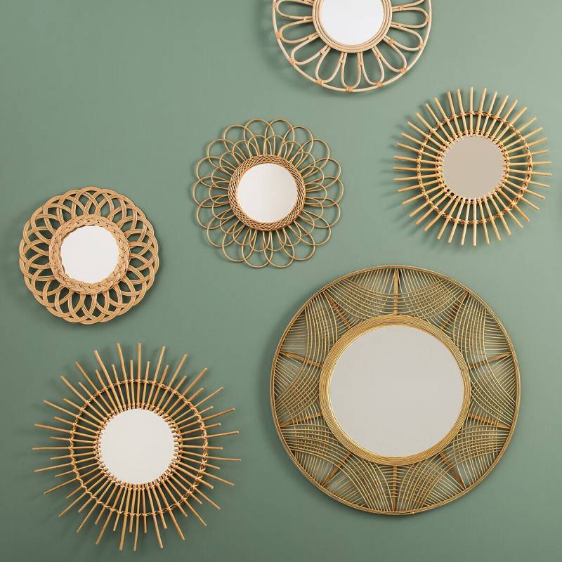 Atmosphera - Miroir "Fleur" rotin D56cm - Atmosphera Créateur d'intérieur - Image 3