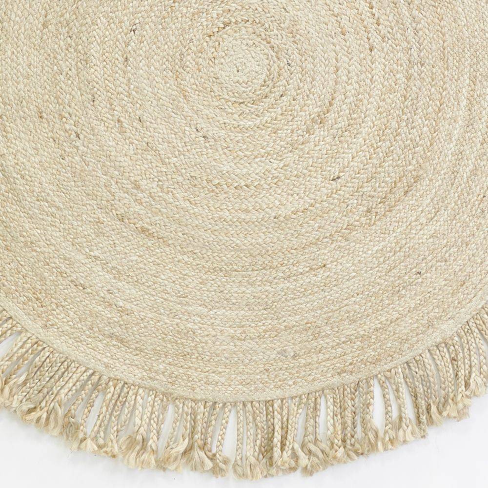 Aubry Gaspard - Tapis rond en jute avec franges - Image 3