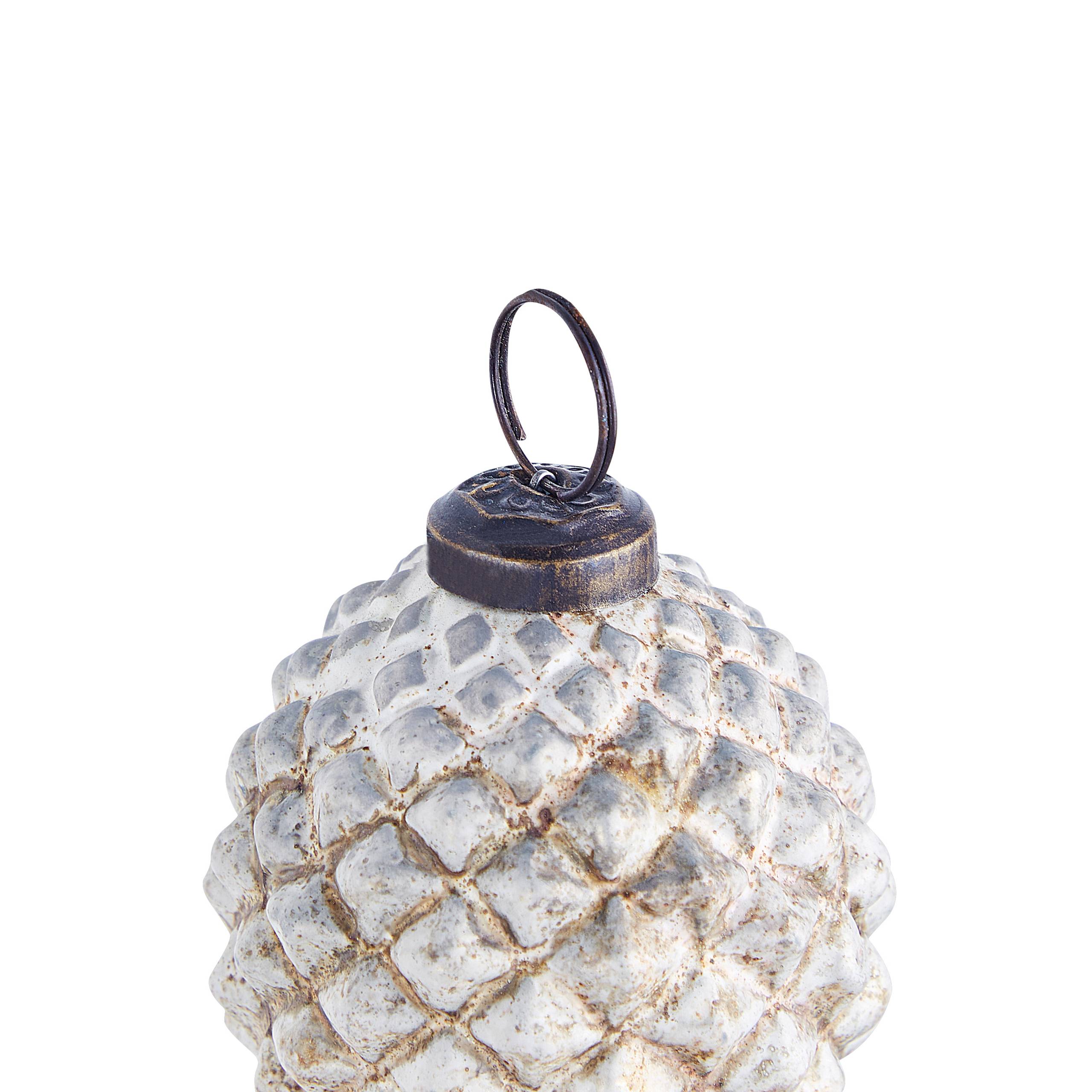 Beliani - Boules de Noël Verre Blanc cassé LAITON - Beliani - Image 6