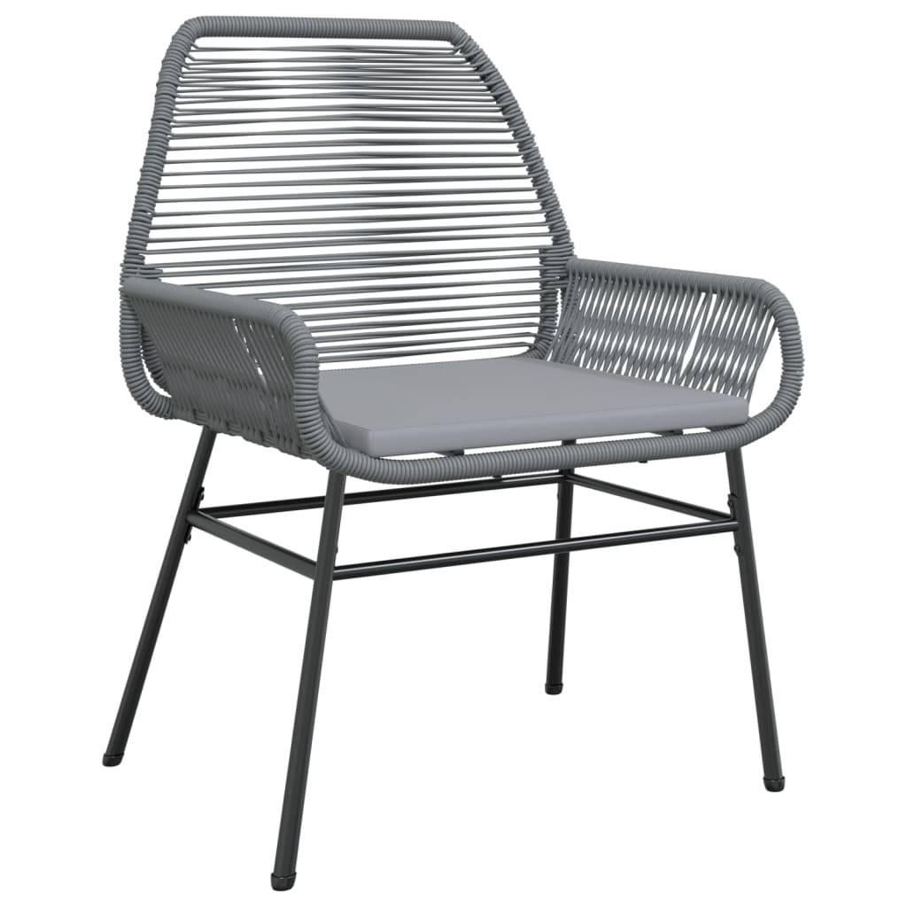 Chaise bois composite 2 places rotin gris  57 x 60 x 86 cm  - Prolenta premium  p381.1 - Image 4