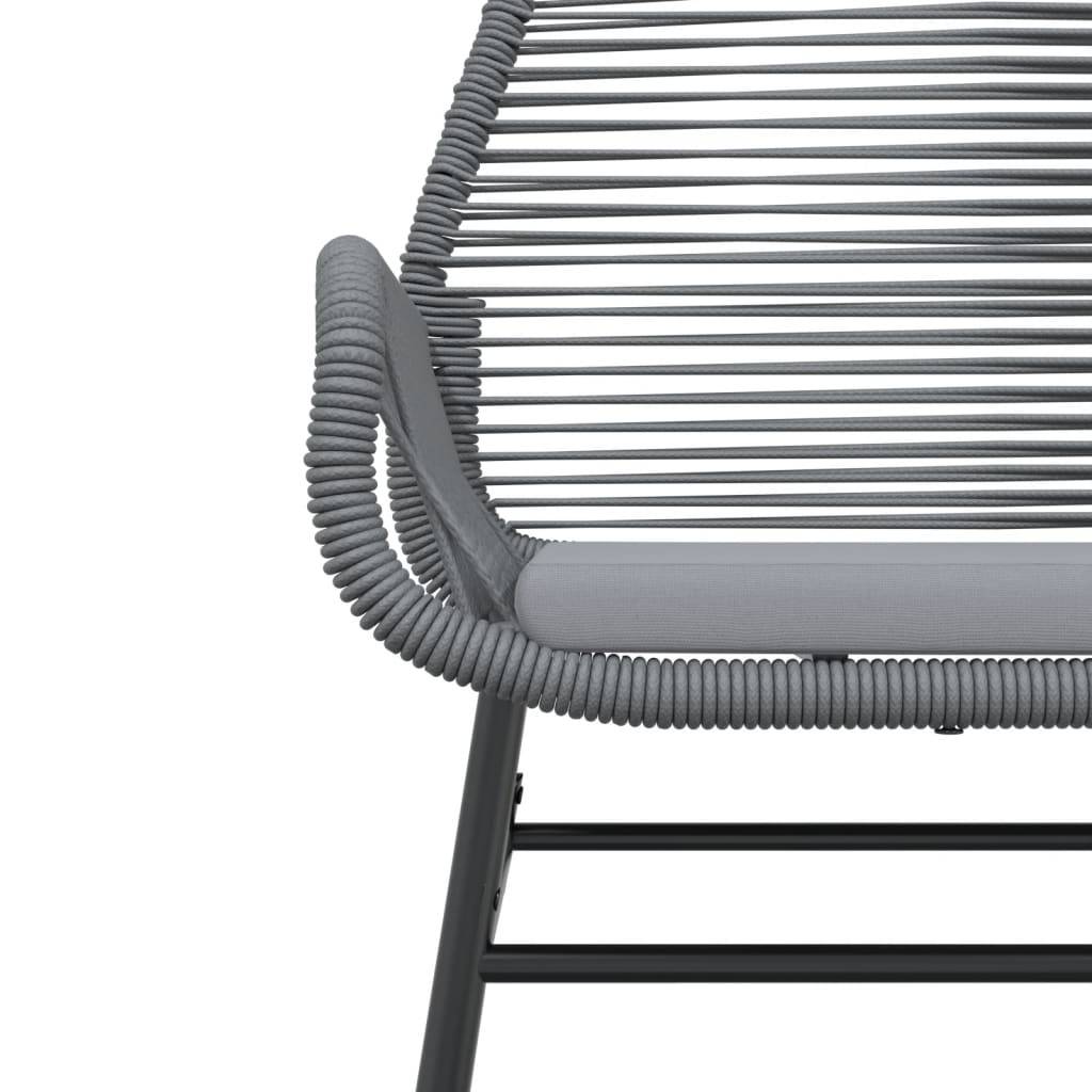 Chaise bois composite 2 places rotin gris 57 x 60 x 86 cm - Prolenta premium p381.1 - Image 8