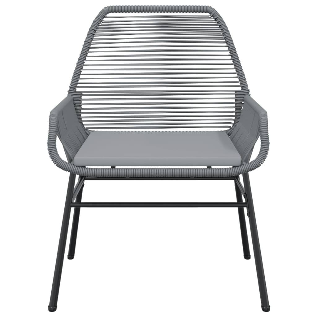 Chaise bois composite 2 places rotin gris  57 x 60 x 86 cm  - Prolenta premium  p381.1 - Image 5